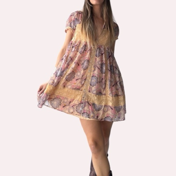 Free People x Anna Sui Rosie Babydoll Dress - Picture 2 of 9